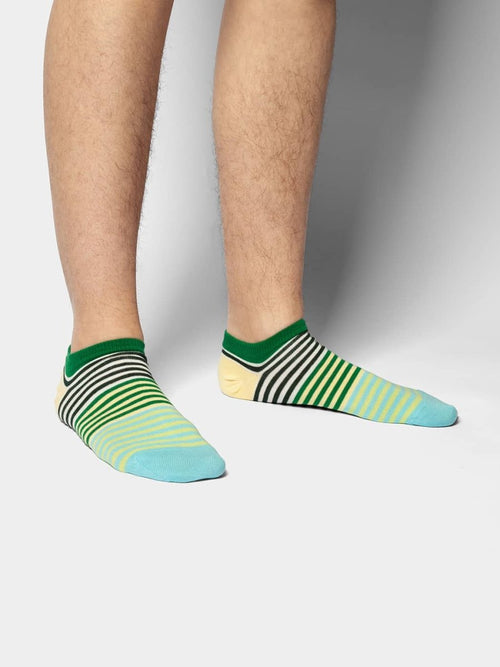 Dilly Socks Notre Chaussettes De Sneakers: Short Fine Line Green