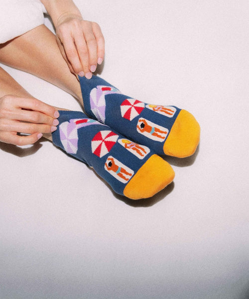 Dilly Socks Notre Chaussettes De Sneakers: Short Sunburn