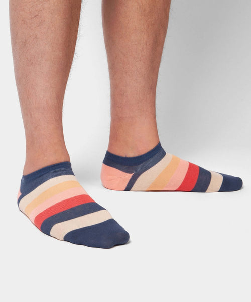 Dilly Socks Notre Chaussettes De Sneakers: Short Sunrise Stripes