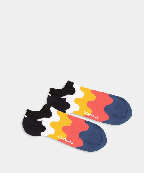 dilly socks Notre chaussettes de sneakers: Short Wavy Wonder
