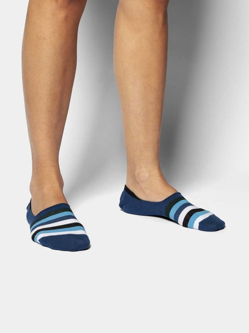 Dilly Socks Notre Chaussettes Invisibles: Hidden Bold Line Blue