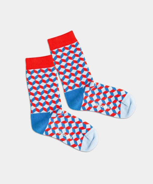 dilly socks Notre chaussettes pour enfants: Lil Blue Dice