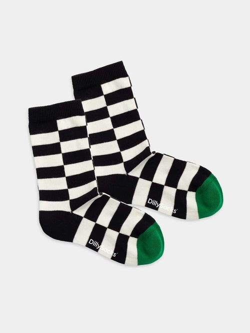 dilly socks Notre chaussettes pour enfants: Lil Chessboard Visions