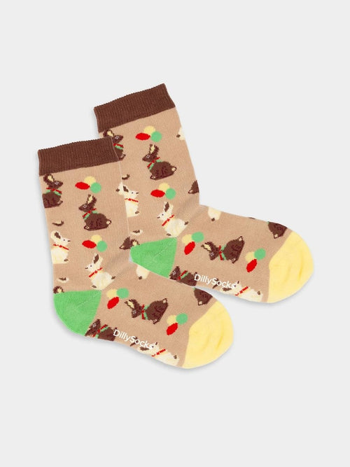 dilly socks Notre Chaussettes pour enfants: Lil Chocolate Bunny