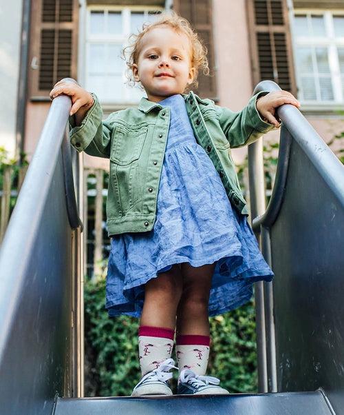 Dilly Socks Notre Chaussettes Pour Enfants: Lil Cream Flamingo