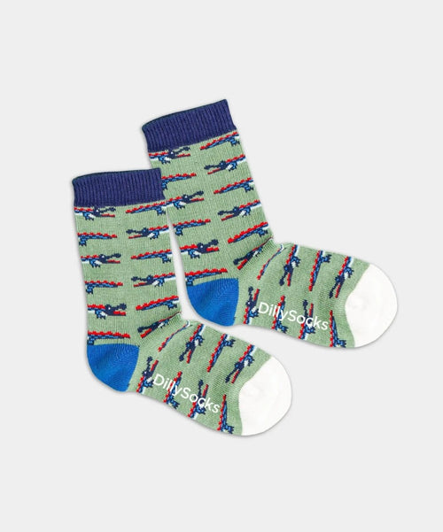 dilly socks Notre chaussettes pour enfants: Lil Croc O'Clock