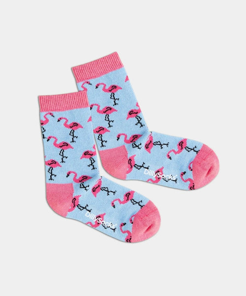 dilly socks Notre chaussettes pour enfants: Lil Flamingo