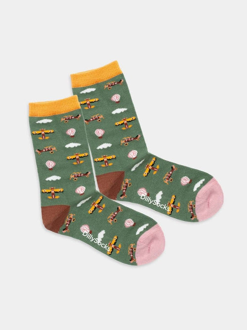 dilly socks Notre chaussettes pour enfants: Lil Flying Circus