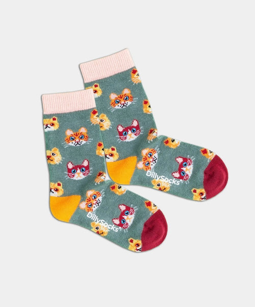 dilly socks Notre chaussettes pour enfants: Lil Kitten