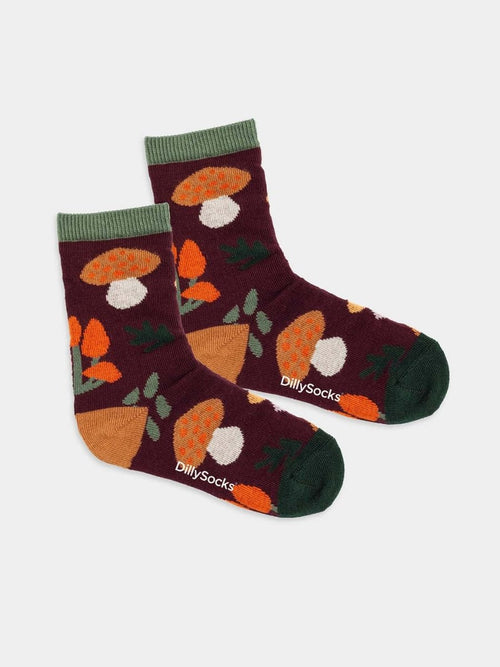 dilly socks Notre Chaussettes pour enfants: Lil Mushroom Crush