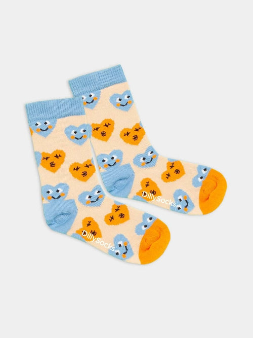 dilly socks Notre chaussettes pour enfants: Lil Smiling Hearts