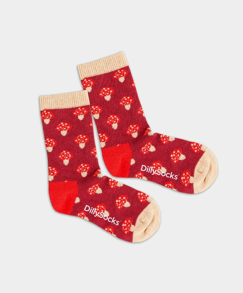 dilly socks Notre chaussettes pour enfants: Lil Toxic Shrooms