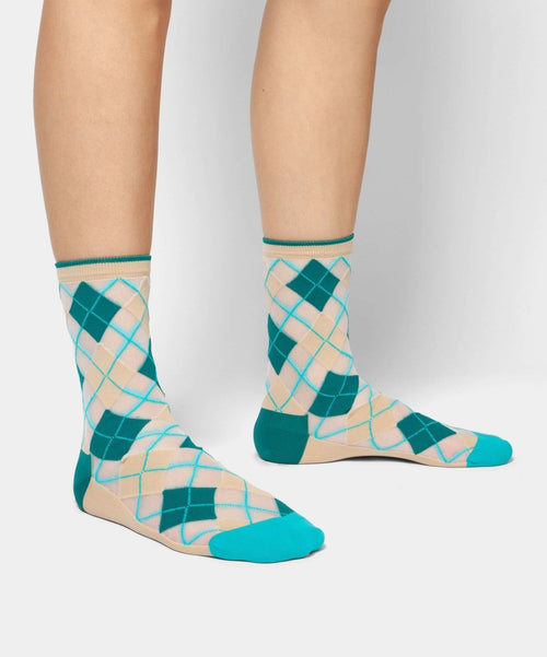 Dilly Socks Notre Chaussettes Pour Femmes: Check Pattern Club
