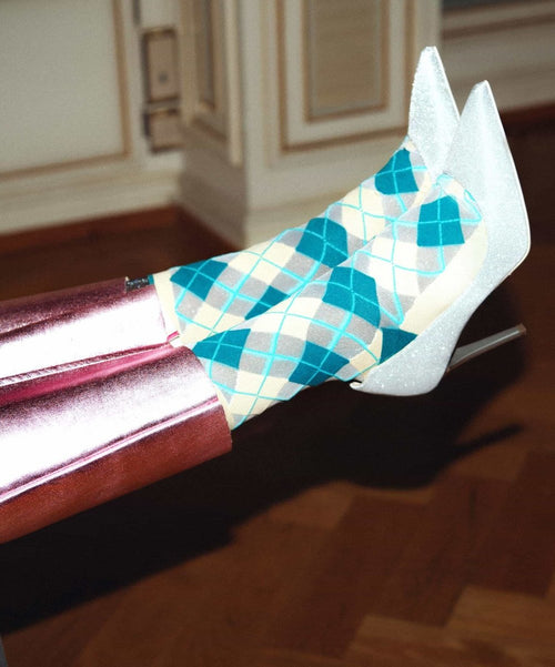 Dilly Socks Notre Chaussettes Pour Femmes: Check Pattern Club