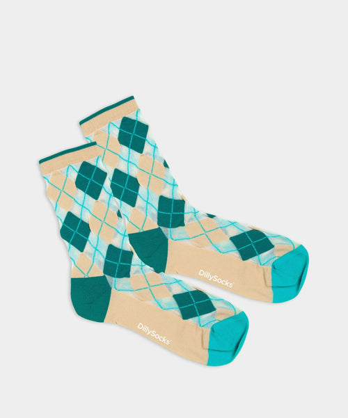 dilly socks Notre chaussettes pour femmes: Check Pattern Club