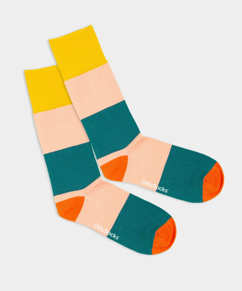 dilly socks Notre chaussettes pour femmes: Colorblock Statement