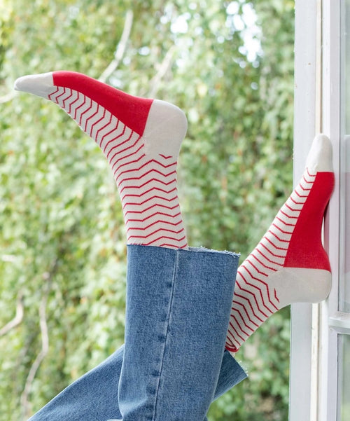Dilly Socks Notre Chaussettes Pour Femmes: Cream Square