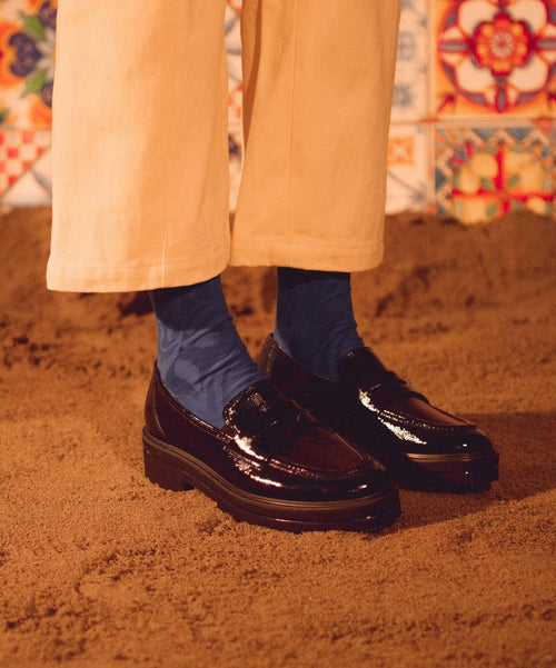 Dilly Socks Notre Chaussettes Pour Femmes: Crumpled Indigo