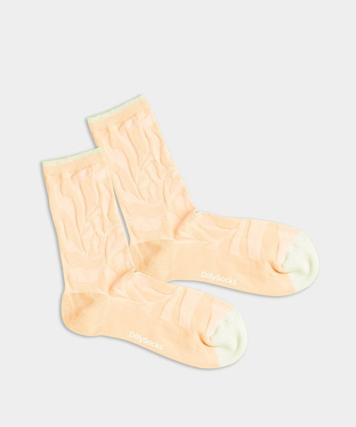 dilly socks Notre chaussettes pour femmes: Crumpled Peach