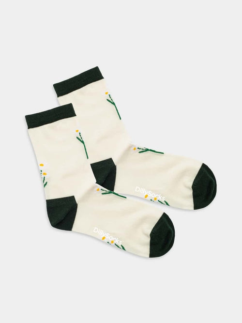dilly socks Notre chaussettes pour femmes: Delighted Daisies