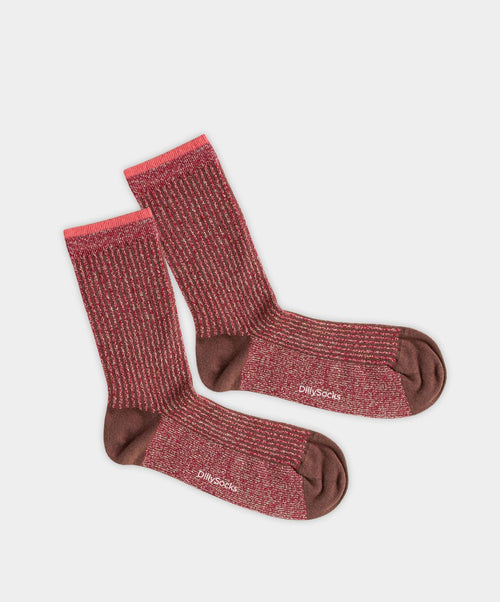 dilly socks Notre chaussettes pour femmes: Fire Glitter