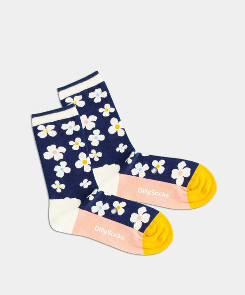 dilly socks Notre chaussettes pour femmes: Floral Night