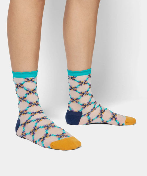 Dilly Socks Notre Chaussettes Pour Femmes: Flower Honeycombs