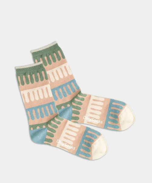 dilly socks Notre chaussettes pour femmes: Forest Drops