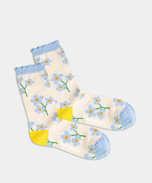 dilly socks Notre chaussettes pour femmes: Forget Me Not