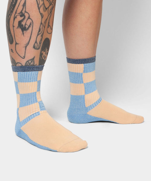 Dilly Socks Notre Chaussettes Pour Femmes: Glitzy Pastel Chess