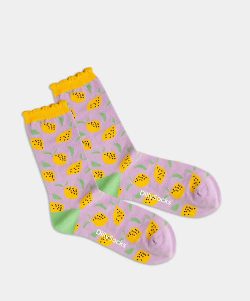 dilly socks Notre chaussettes pour femmes: Lavender Lemon