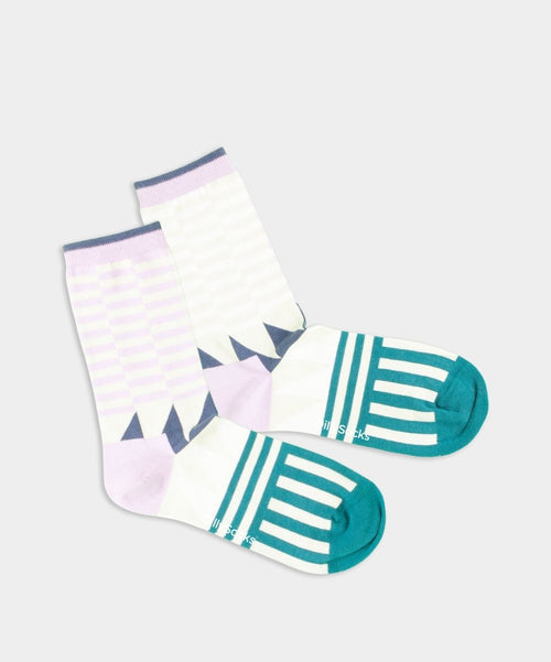dilly socks Notre chaussettes pour femmes: Pastel Tile
