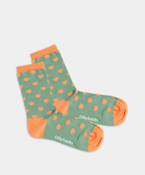 dilly socks Notre chaussettes pour femmes: Peach Love