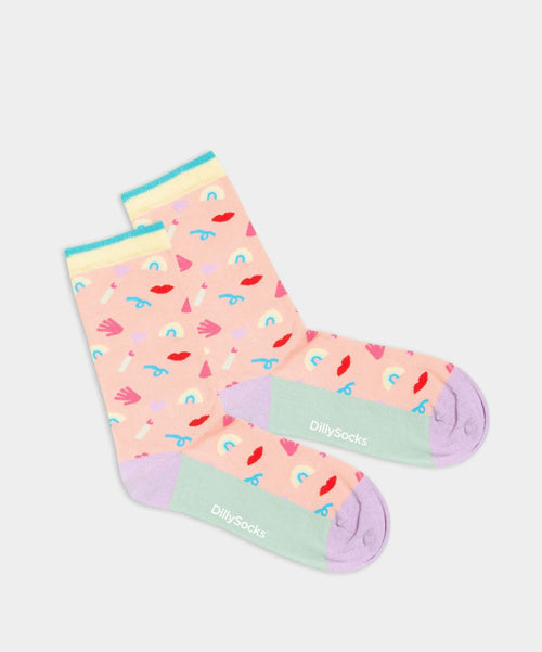 dilly socks Notre chaussettes pour femmes: Rainbow Pantomime