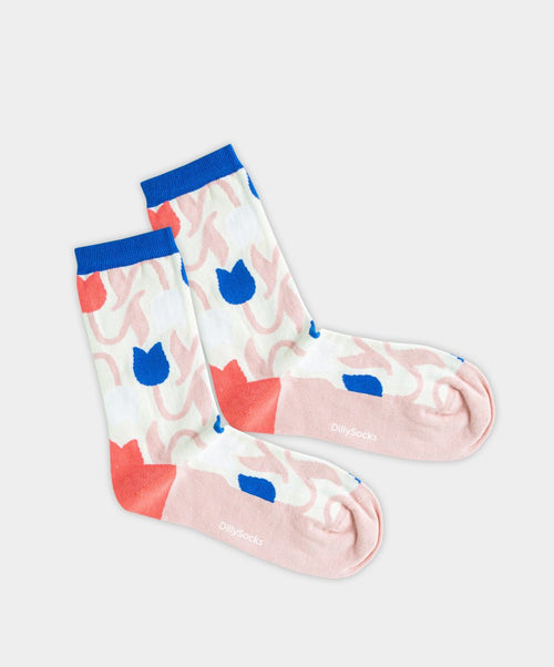 dilly socks Notre chaussettes pour femmes: Sand Tulip