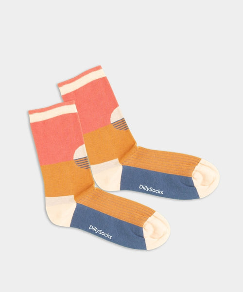 dilly socks Notre chaussettes pour femmes: Sandy Sunset