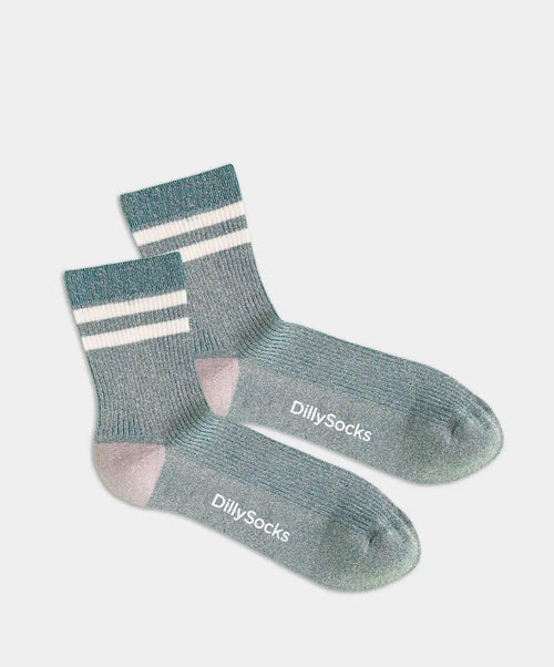 dilly socks Notre chaussettes pour femmes: Sporty Glitter