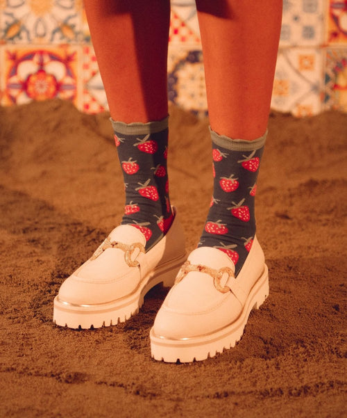 Dilly Socks Notre Chaussettes Pour Femmes: Strawberry Sea