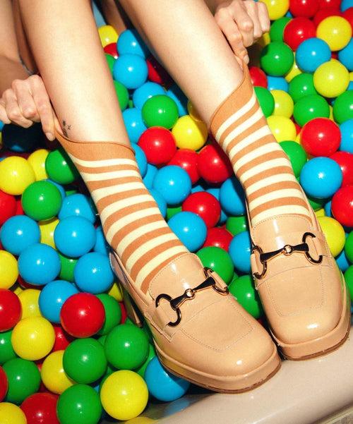 Dilly Socks Notre Chaussettes Pour Femmes: Stripy Earth Tones