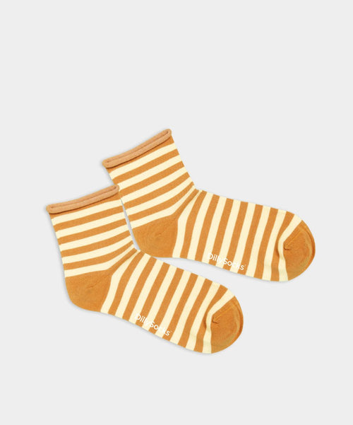 dilly socks Notre chaussettes pour femmes: Stripy Earth Tones