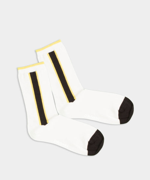 dilly socks Notre chaussettes pour femmes: Sunny Racing Stripes
