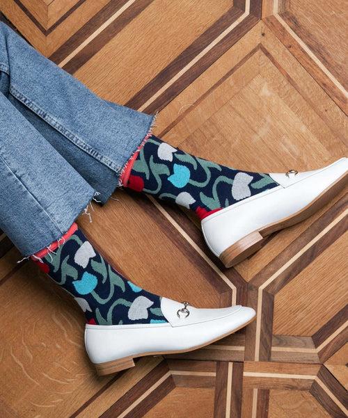 Dilly Socks Notre Chaussettes Pour Femmes: Water Tulip