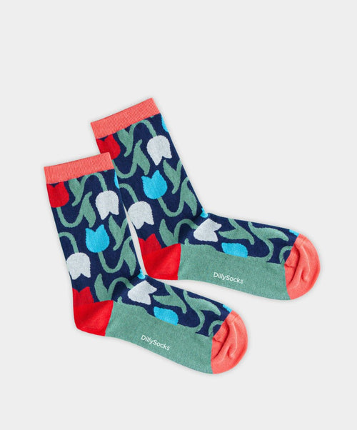 dilly socks Notre chaussettes pour femmes: Water Tulip