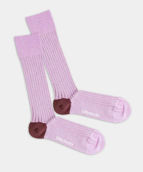 dilly socks Notre chaussettes pour hommes: Blush Push