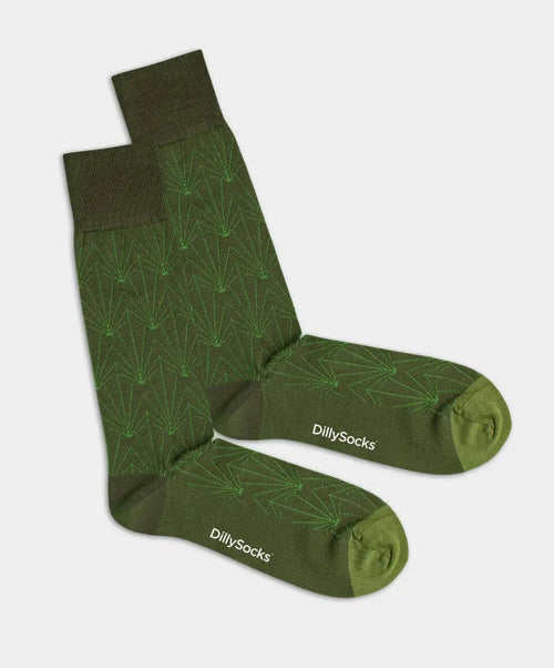 dilly socks Notre chaussettes pour hommes: Nature Palms
