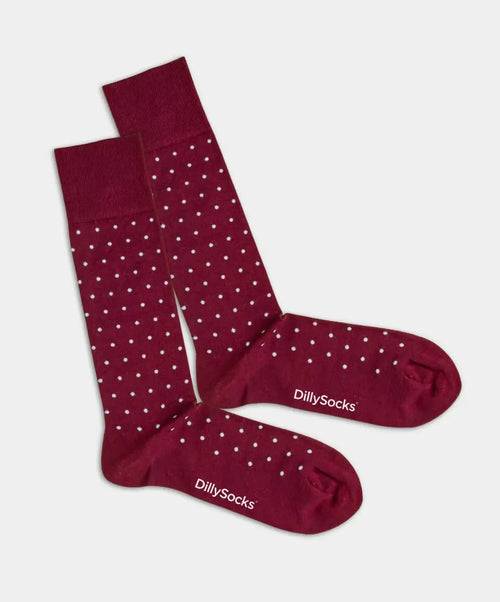 Dilly Socks Notre Chaussettes Pour Hommes: Snowflake Wine