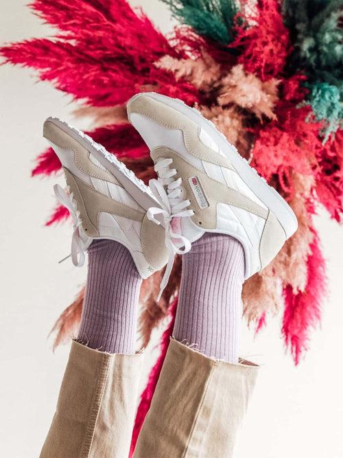 Dilly Socks Notre Chaussettes: Ribbed Lavender Lilac