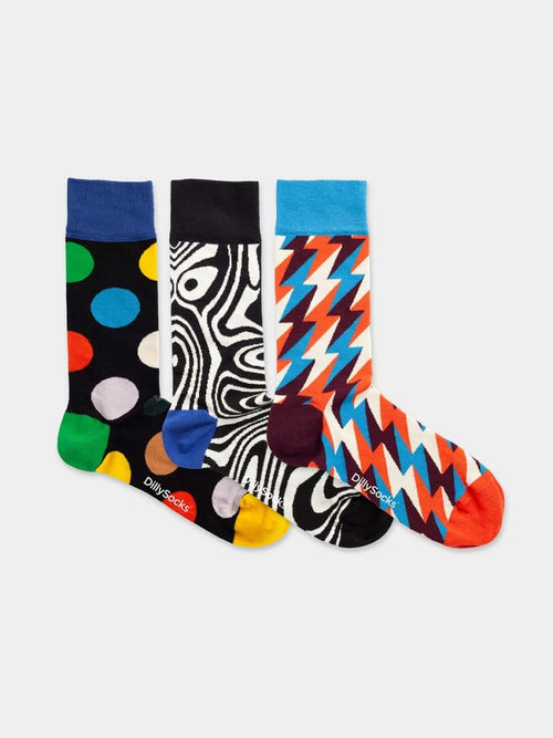 Dilly Socks Notre Coffret Cadeau Chaussettes: On A Short Trip (boîte De 3)