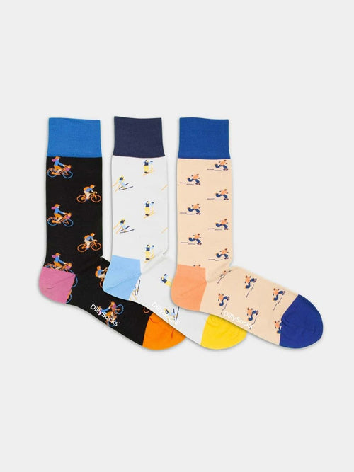Dilly Socks Notre Coffrets Cadeaux: Sports All Year Round (boîte De 3)