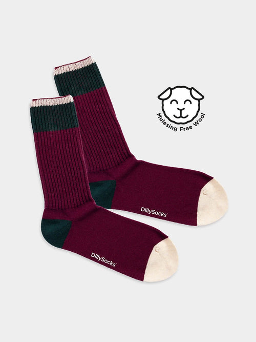 dilly socks Notre Des chaussettes en laine: Cozy Lina